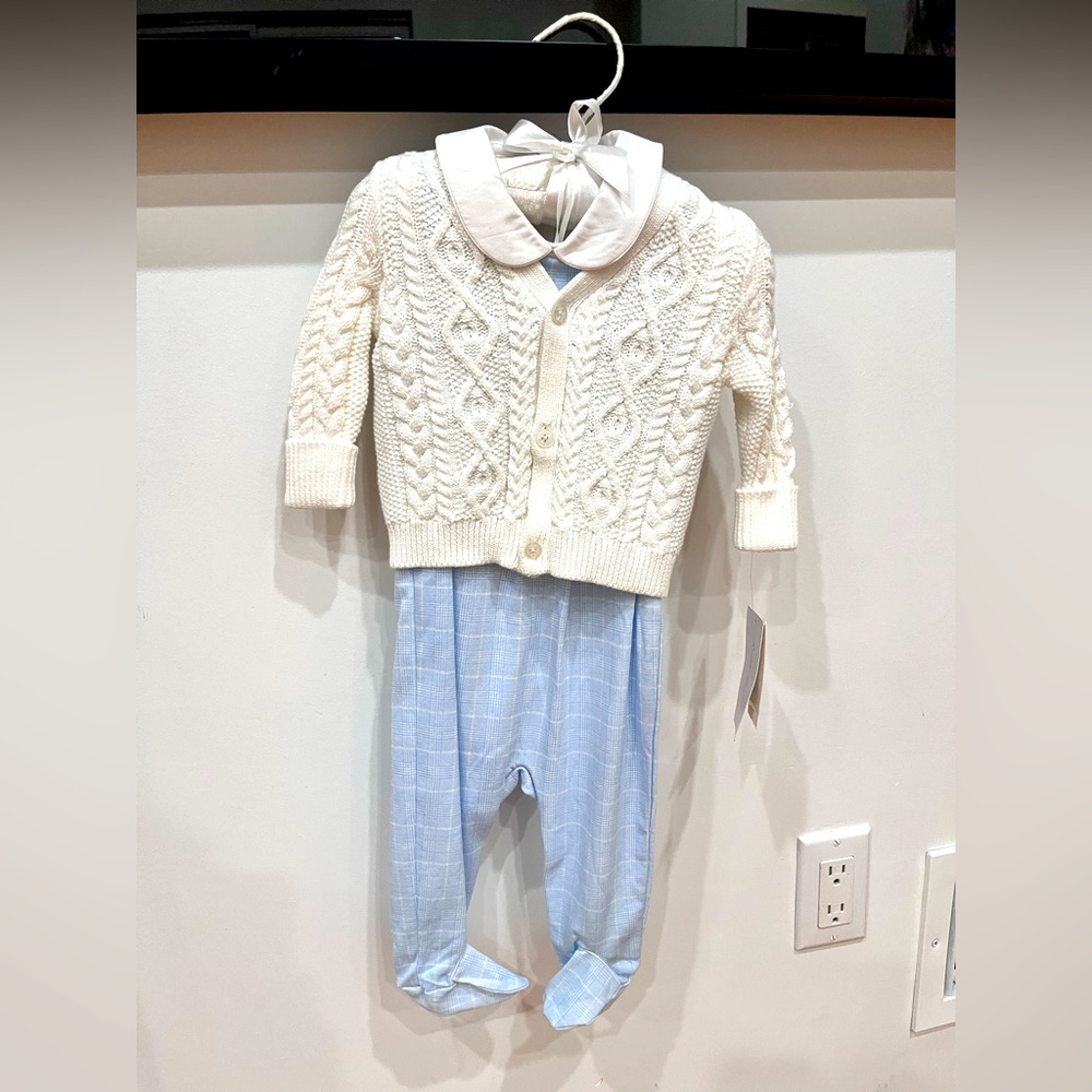 Ralph Lauren collection baby blue set 6m